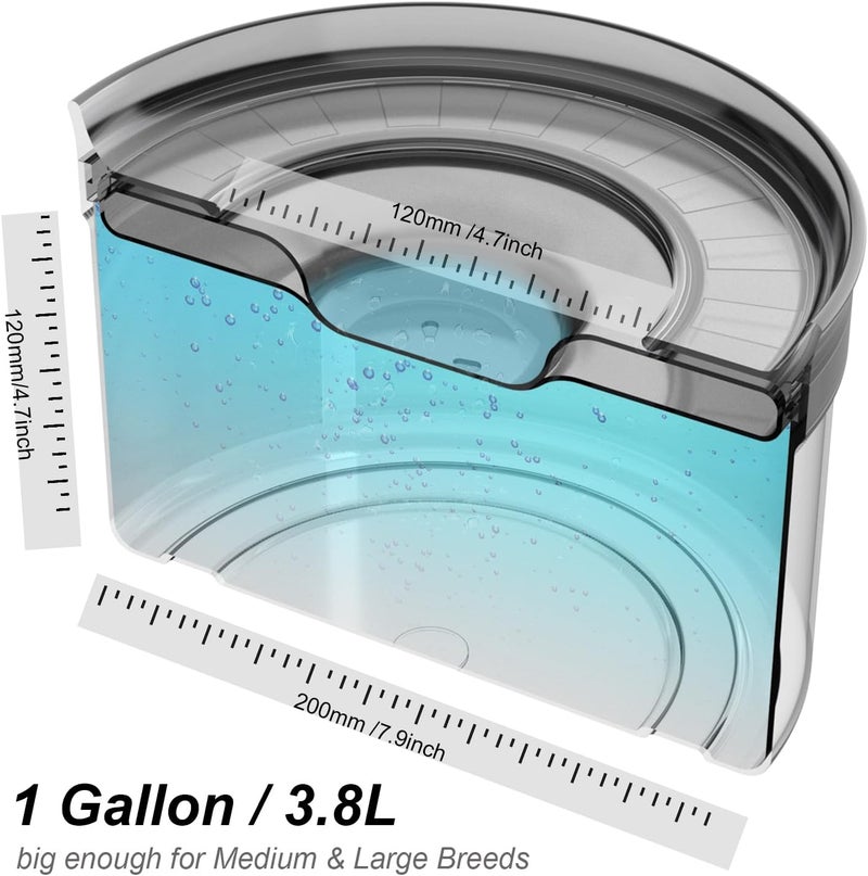 Techphardo 1Gallon No Spill Dog Water Bowl-3.8L Large Capacity, BPA-Free, Anti-Splash & Anti-Digging Design with Non-Slip Base for Messy Drinkers - Image 3